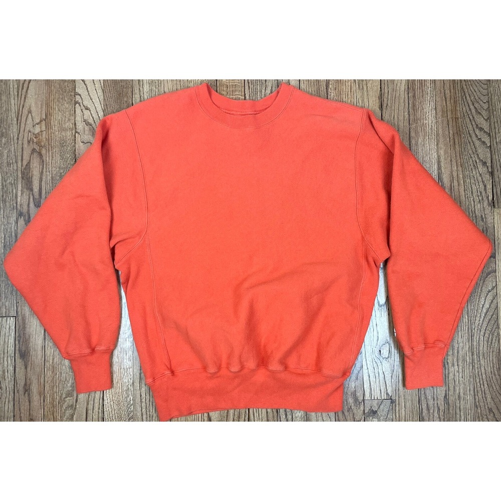 Vintage Champion Reverse Weave Crewneck Sweatshirt Orange 90s Men's Sz Medium